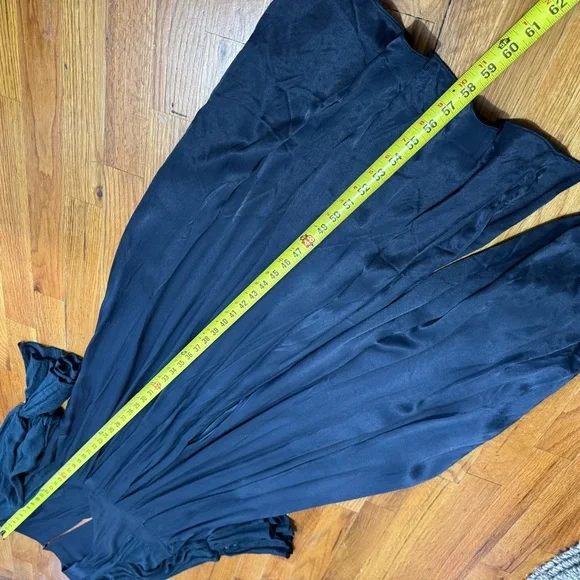 Free People not your baby satin navy Blue feminine bohemian Jumpsuit - Picture 8 of 8